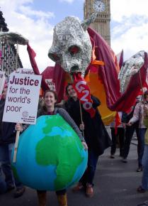 Protesting the January 2009 G20 summit in London